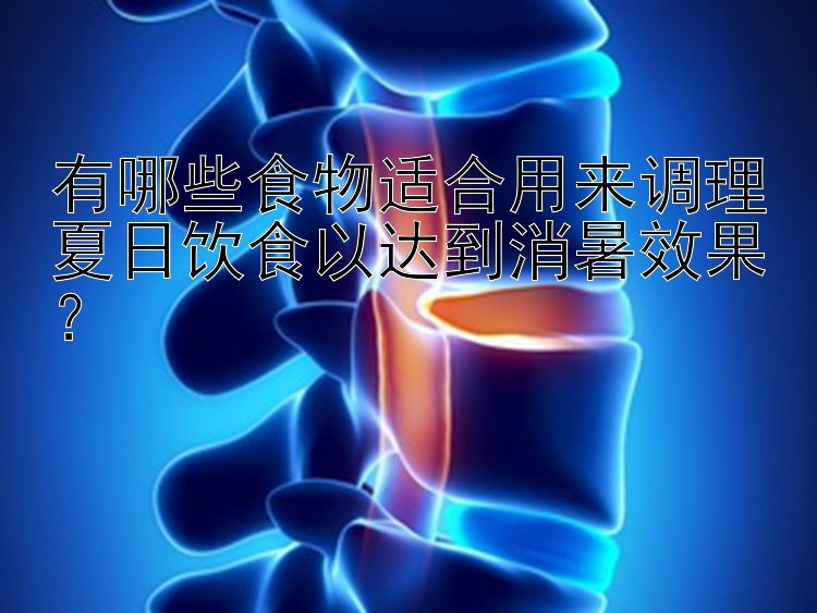 有哪些食物适合用来调理夏日饮食以达到消暑效果？