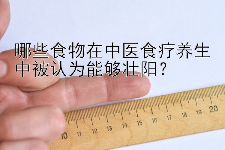 哪些食物在中医食疗养生中被认为能够壮阳？